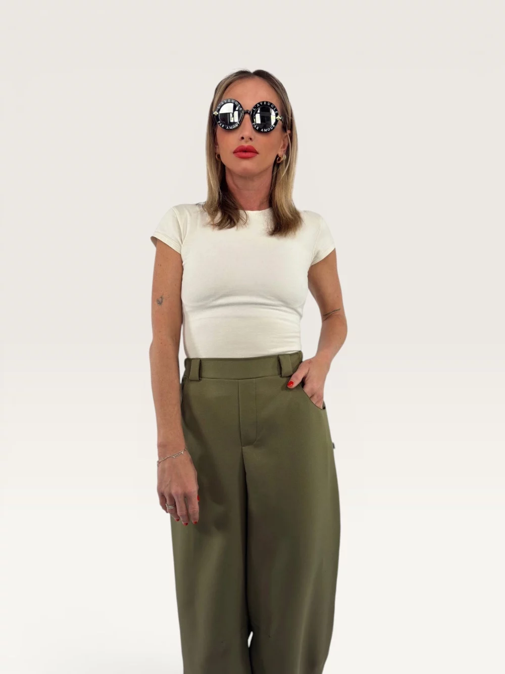 Kalhoty "BAGGY" khaki