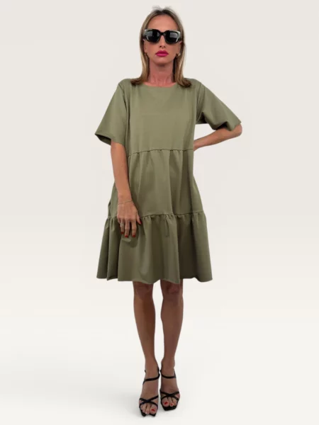 Šaty "CASCADE SHORT" khaki
