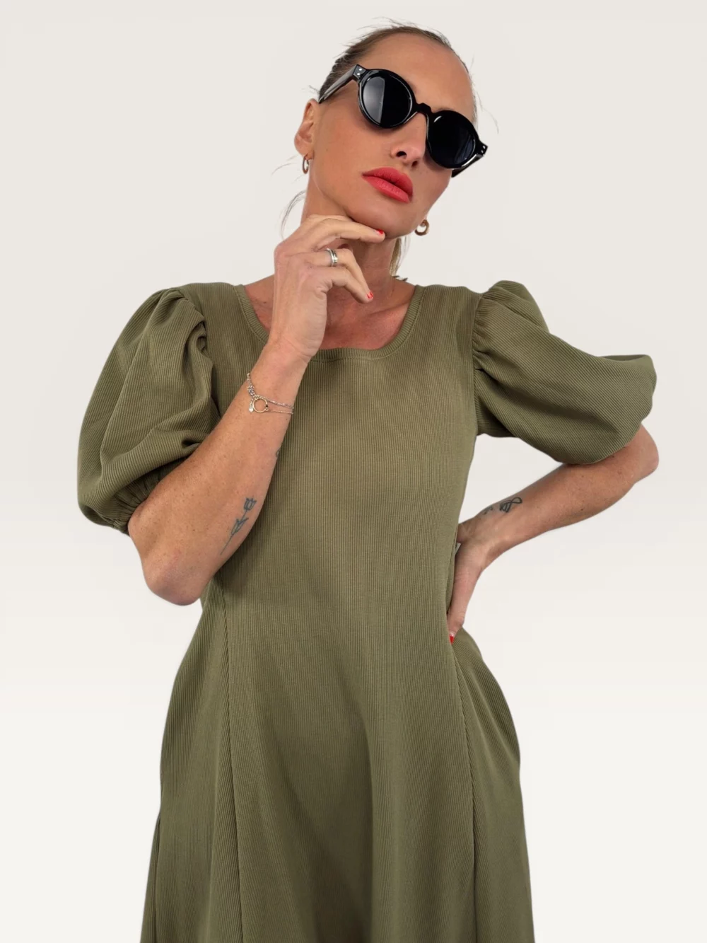 Šaty "MISSY BALLON" khaki