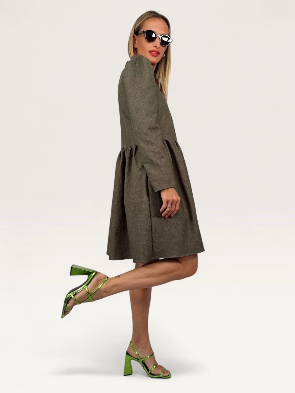 Šaty "AMALIE" khaki denim